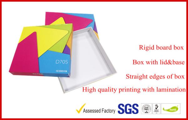 Square Grey Board Rigid Gift Boxes , OEM Offset Printed Gift Packaging Boxes with Lid and Base