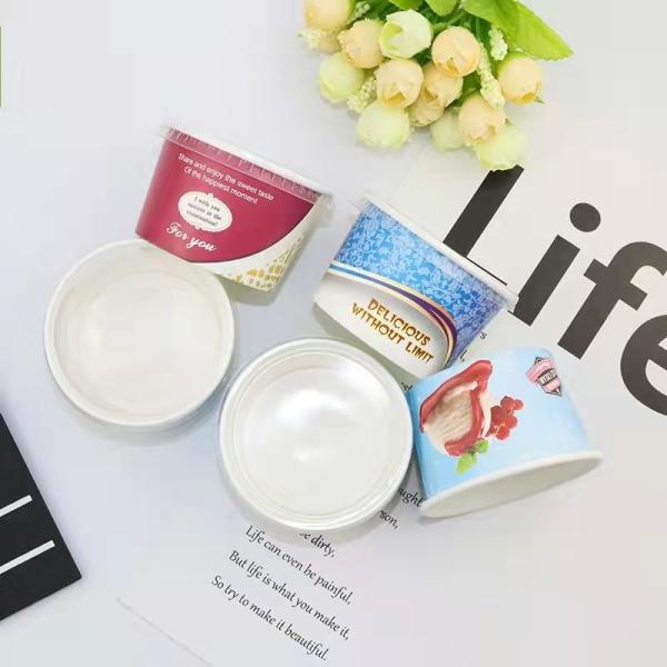 OEM 10.82oz Disposable Paper Ice Cream Cups For Nuts Dried Fruits