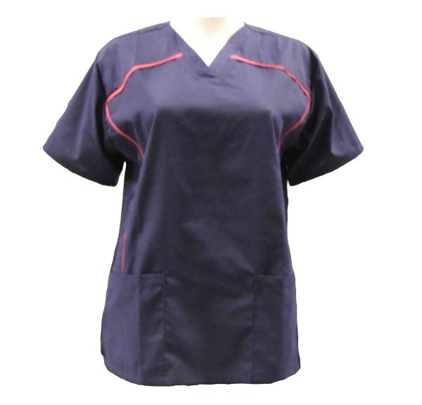 155GSM Female Medical Scrub Uniform Unisex Top Shirts Antimicrobial Wrinkle-free
