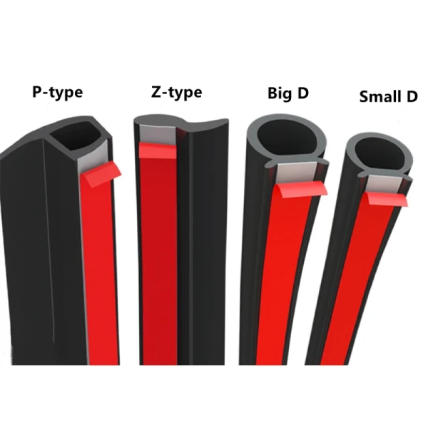 Black Weather Stripping Seal Strip for Doors/Windows D Z P Rubber Self-Adhesive Weatherstrip Gap Blocker
