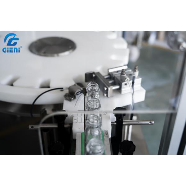 Prensa de planchar del limpiador de cristal de la botella redonda, prensa de planchar de alimentación del limpiador automático