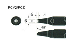 Length 159mm Apollo Soldering Iron Copper Tips DCS-30PC