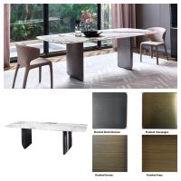 Grande mesa de jantar de mármore rectangular de 12 pessoas móveis de mesa de sala de jantar de luxo