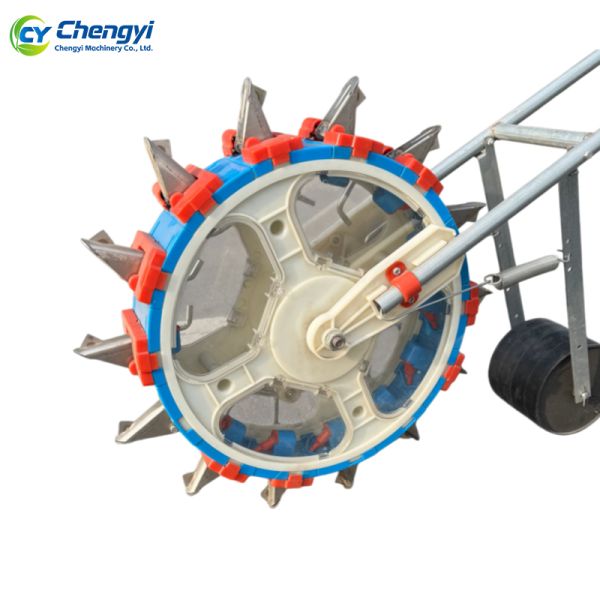 Durable Polycarbonate Hand Push Seeder with Precision Metering and Ergonomic Handle for Manual Garden Sowing
