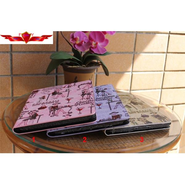 New Fahion Modern Lady Ipad 2/3/4 PU Cover Cases Smart Sleep Durable High Quality