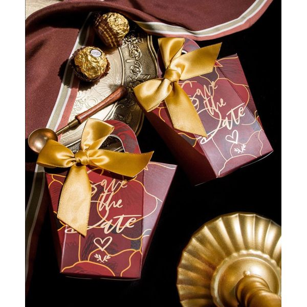 Gelebor Pantone Cardboard Shopping Bag Love Wedding Gift Bag for Candy