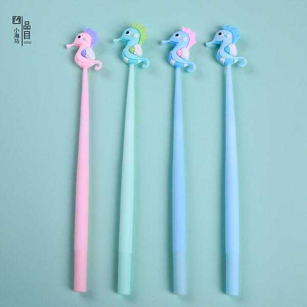 Cute dibujos animados Blue Gel Tinta Plumas dibujos animados Animal de escritura Plumas 0.5 mm estilos variados Plumas Papelería para la escuela Oficina Casa Estudiante Niños Regalo de cumpleaños