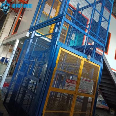 Double Door Two Floors 6 m Warehouse Cargo Elevator Steel Heavy Loads Hydraulic Lifts