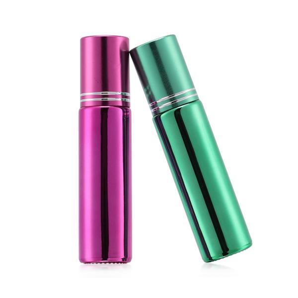 Perfume Roller Bottles Wholesale 1ml Colorful UV Bulk Roll On Bottle With Steel Roller