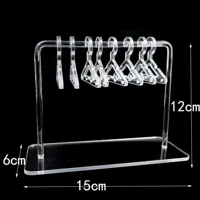 Creative Acrylic Desktop Jewelry Organizer Earring Stand Hanger Style Necklace Holder Display Rack