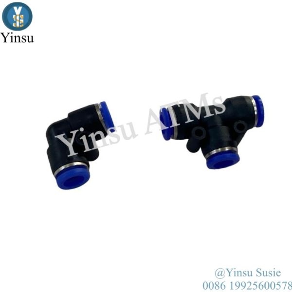 009-0027931 ATM Machine Parts NCR S2 90Deg Vacuum Connector Push-In Tube Fitting 0090027931