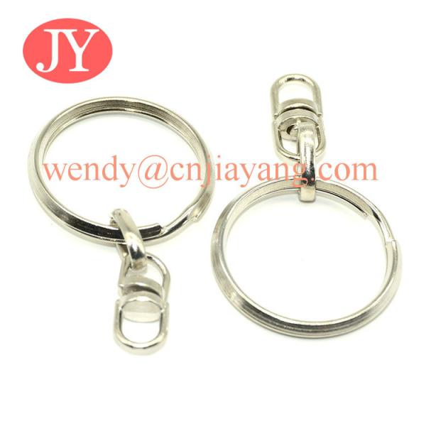 jiayang nickel plated 30mm split key ring with eight hook