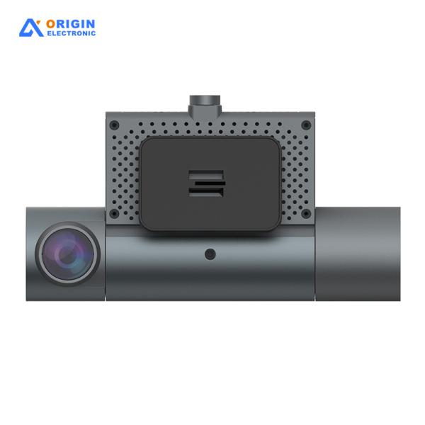 Mini Triple Channel Dash Cam For Car , 1080P Front + Cabin + Rear Cameras With IR & GPS