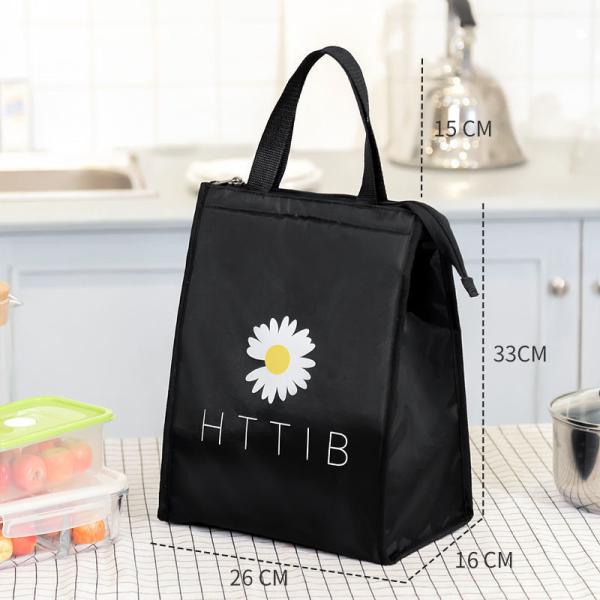 OEM Custom Logo Insulated Cooler Bags Black Waterproof Cotton Freezer Bags