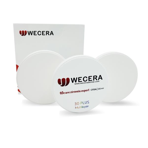 Dentistique D98 multicouche Zirconia Lab dentaire pré-sintré épaisseur 25 mm