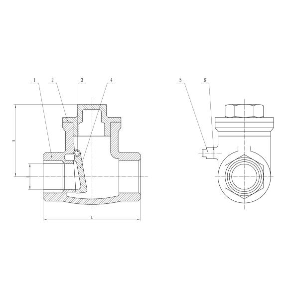 1 дюйм задерживающий клапан Нпт/Бсп/Бспт нержавеющей стали 200 Пси продел нитку