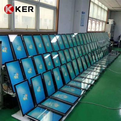 Propaganda de metrô 55 polegadas capacitiva 10 pontos Tela sensível ao toque em prédio interno Lcd suspenso Sinalização digital