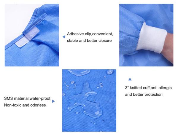 Laboratory Disposable Protective Gowns / Disposable Sterile Gowns OEM Service