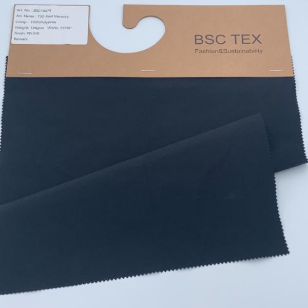75D 134 Gsm Real Memory Polyester Memory Fabric 100 Polyester Outdoor Fabric