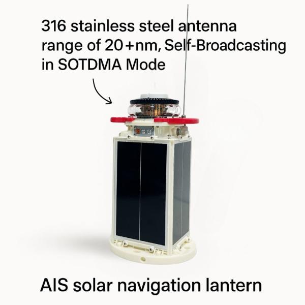 Maritime Safety 5nm Solar Powered Nav Lights AIS LED Navigation Light For Boat Ship Buoy