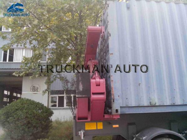 Skeleton  Container Side Loader Trailer 1*40  / 2*20  With 37 Tons Crane