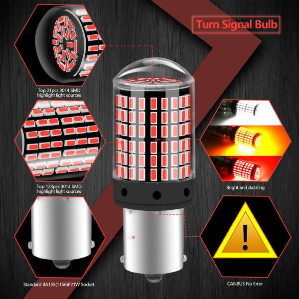 1156 1157 7440 7443 LED Car Turn Signals Brake Reverse Bulbs Waterproof 50000hrs
