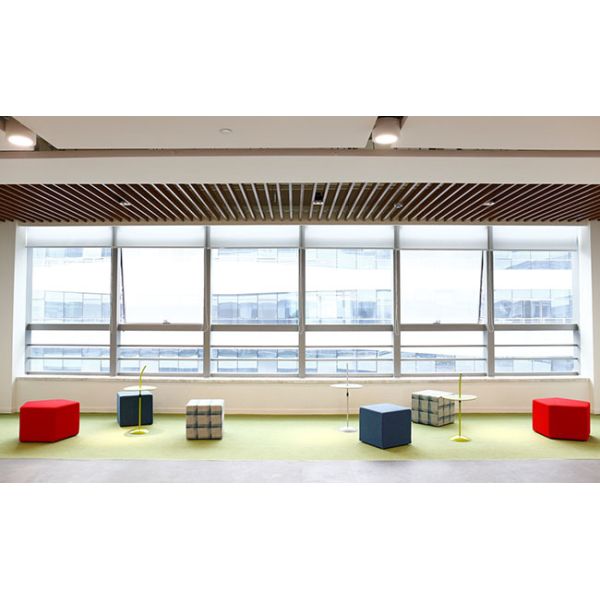 Modern Fabric Cube Ottoman Square Upholstered Stool 400 * 390mm For Office And Cafe