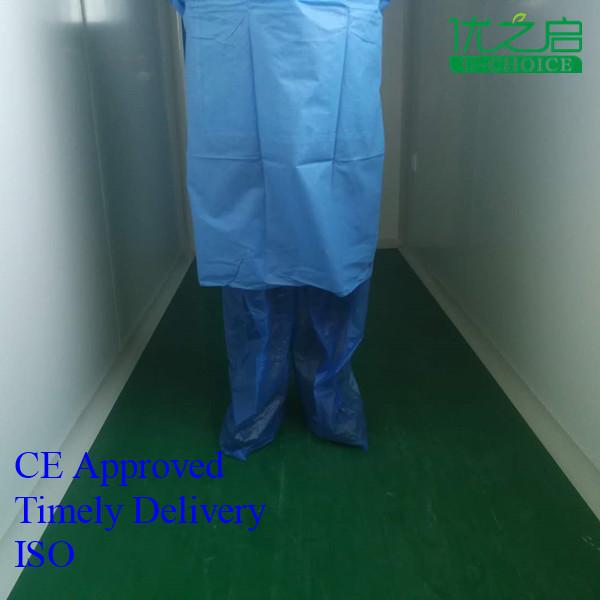 Medical Sms Disposable Surgical Gown Anti Fluid Soft Texture For Hospital