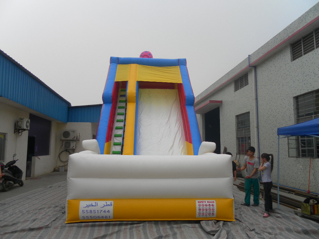 Wholesale Price Custom Durable PVC 0.55mm Inflatable Bounce House with Water Slide/Inflatable Pool Slide for Party Rental Using
