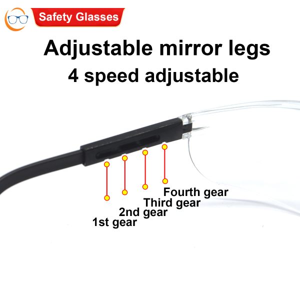 OEM Custom Logo Anti-UV Proof Anti Fog Scratch Z-87 En 166 Style  Indoor Eye Protection Goggles Clear Safety Glasses