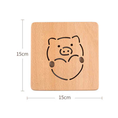 Square Round Tree Trivets Holder Luxury Design Style Wooden Heat Resistant Pads