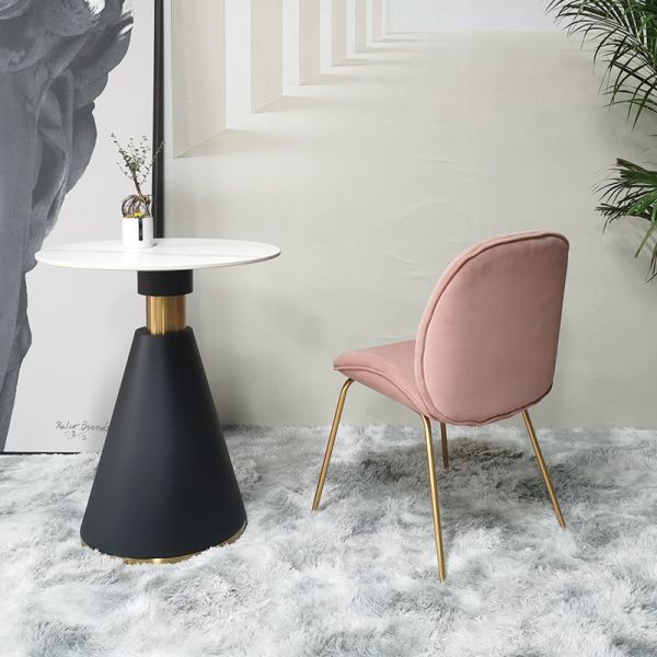Modern Velvet Dining Chair with Gold Metal Legs for Restaurant Cafe Hotel Luxury Seating Furniture Commercial Wholesale