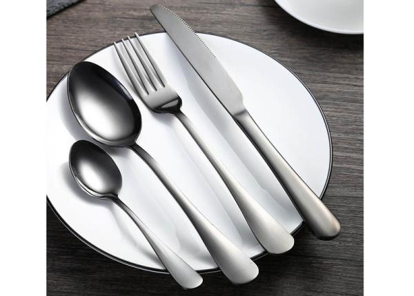 Gold Plated 410 Stainless Steel Tableware Set Steak Knife Fork And Spoon