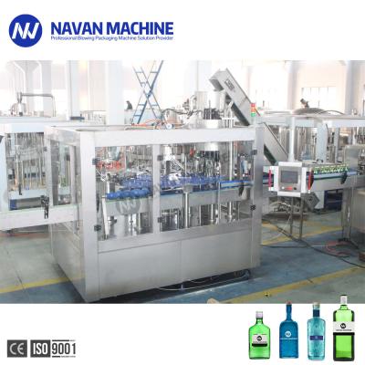 Monoblock 200-2000ml Glass Bottle Carbonated Drink Vodka Filling Machine