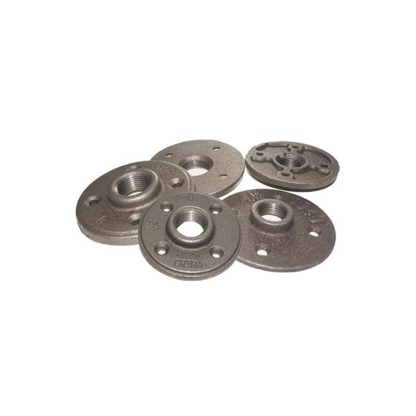 1/2 Inch Malleable Iron Floor Flange / Malleable Iron Fittings Shelving Retro Sandblasted