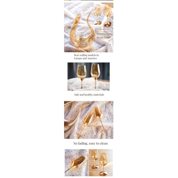 Glass Type Red Wine Goblets Made of Non-Lead Crystal for Classic Burgundy and Bordeaux