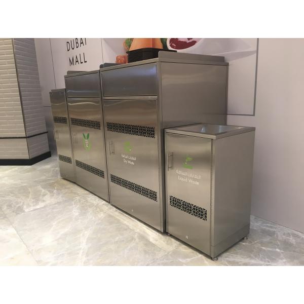 4Compartment 120L Stainless Steel Garbage Can