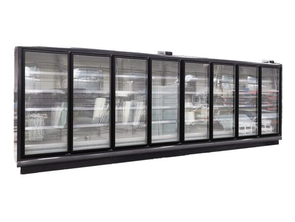 Congelador comercial da exposição do supermercado, congelador de vidro da porta de Multideck para o gelado