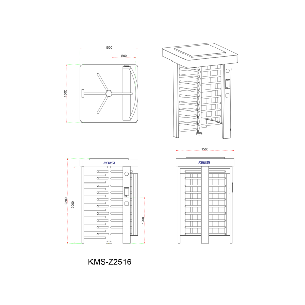 Stadium Full-Height Turnstile With QR Code Ticketing & Anti-Climb Access Control