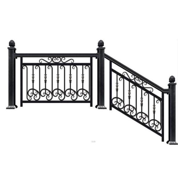 Extérieur moderne de courrier en acier noir de matériel de balustrade de Stair Railing Banister de barrière