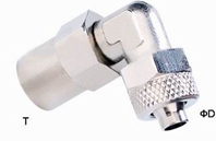 Pneumatic Tube Fittings Brass One Touch Push-on Tube Fittings Nickle Plated