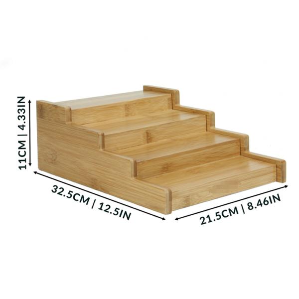 Хранилищные стойки Простые бамбуковые лестницы для хранения специй на столешнице