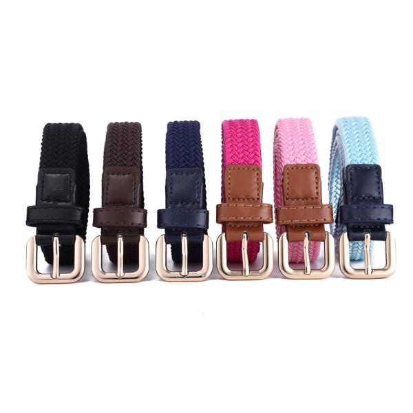 Woman Polypropylene Braided Fabric Belt Woven Waist Jeans 90cm