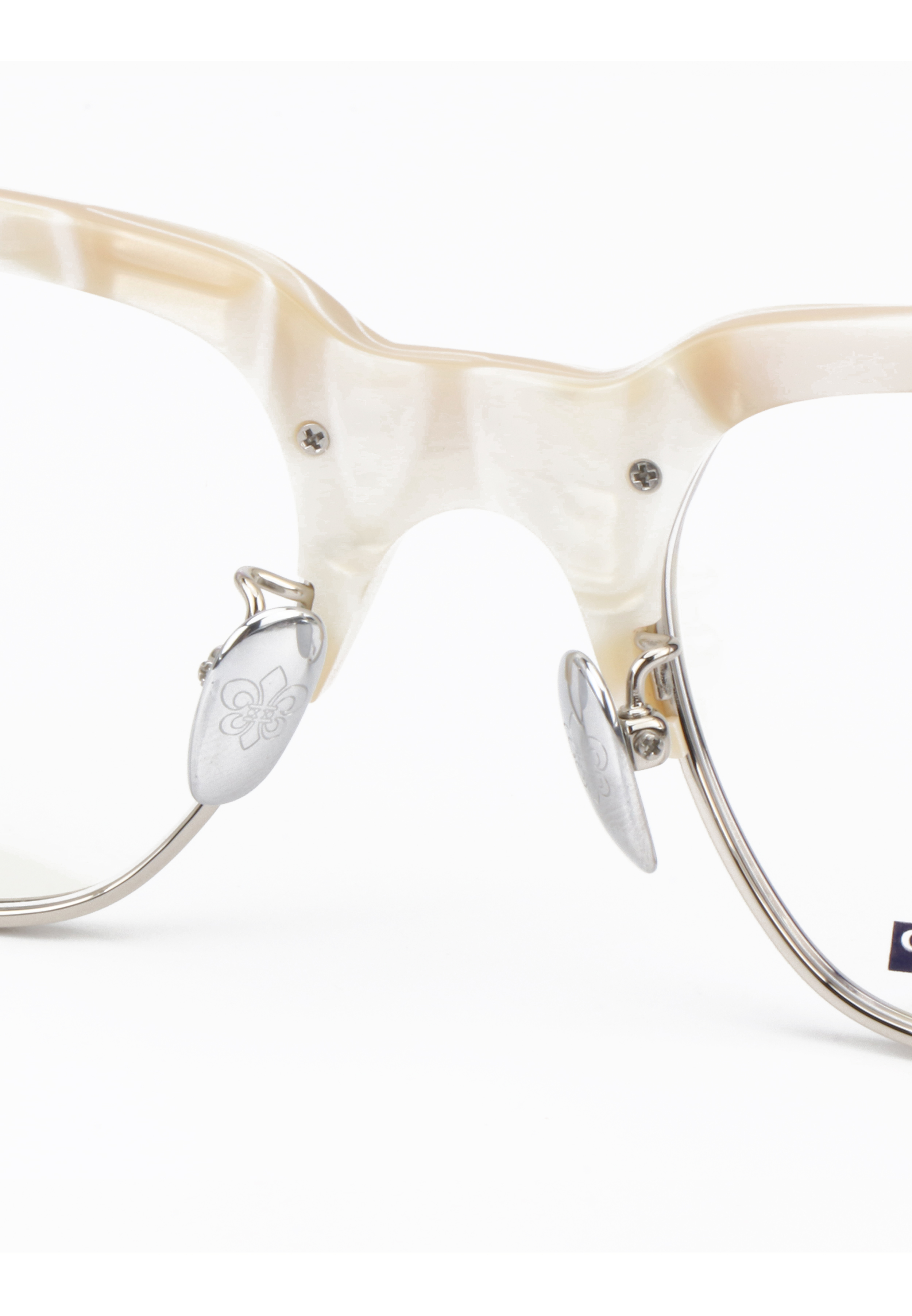 Marble White Frame Unisex Punk Style Square Semi-Rimless Marble Print Anti-Blue Light Blocking Prescription Reading Glasses