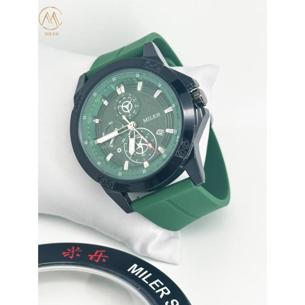 MILER Watch 1005 Sports Silicone Band Calendar 3ATM Waterproof Watch Quartz Movement