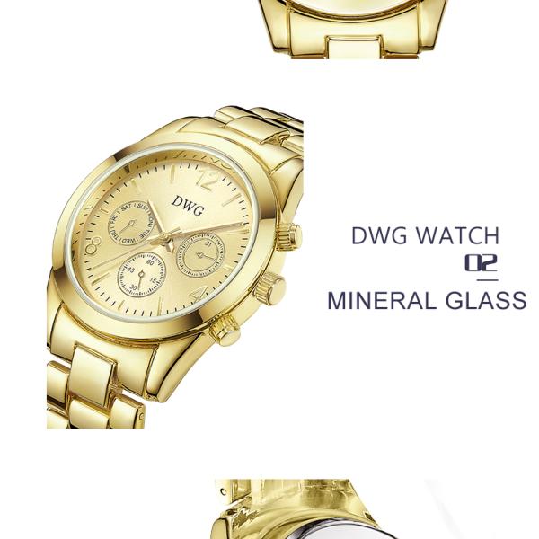 Luxury Men Alloy Quartz Watch Waterproof Wristwatch Subdial For Decoration