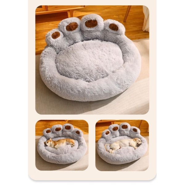 Handmade Modern Fashion Winter Thickened Warm Nest Cat Dog Furry Sleeping Mat Pet House Dog Bed Round Foldable