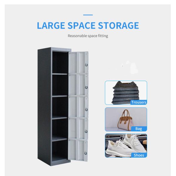 Шкафчик одиночного замка ключа 5 дверей стальной для одежд и шкафа ботинок стального