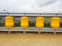 Orange Road Rotating Guardrail Anti Collision For Dangerous Road Sections
