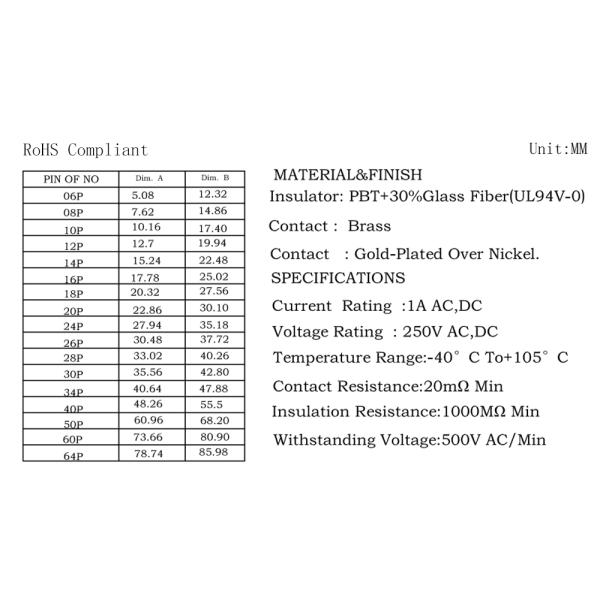 2651 Flat Ribbon Cable 28AWG 105C 300V